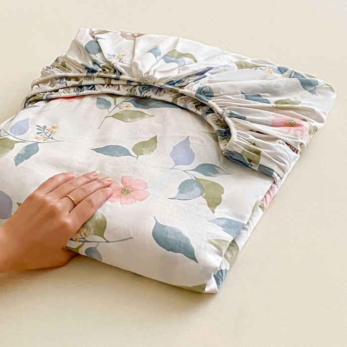 91家纺网 家纺一手货源 找家纺 （优质买家秀 热卖不断货）A类母婴级卡通花卉儿童纯棉全棉床单纯棉全棉床笠全棉纯棉床单床笠三件套-床笠 展示图2