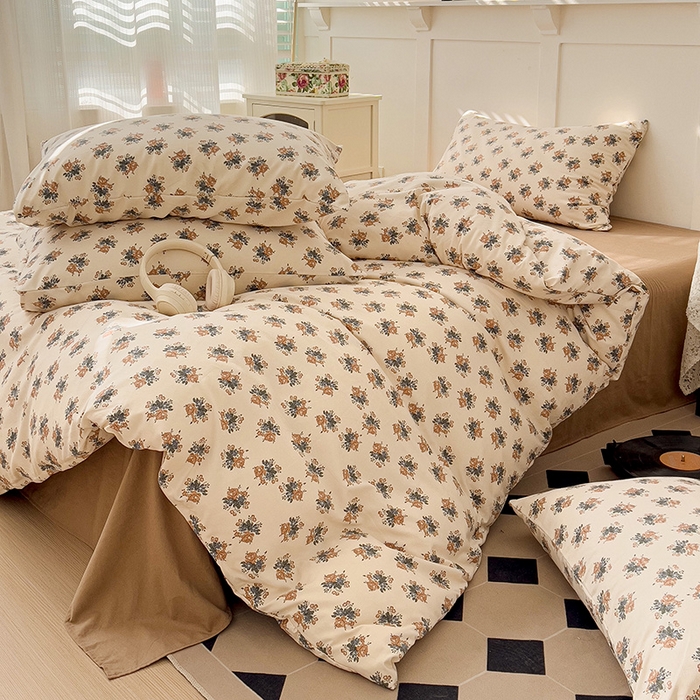 91家纺网 家纺一手货源 找家纺 金梦拉家纺 2025直播爆款全新A类加厚双层纱系列四件套（高版本） 可可茶芬