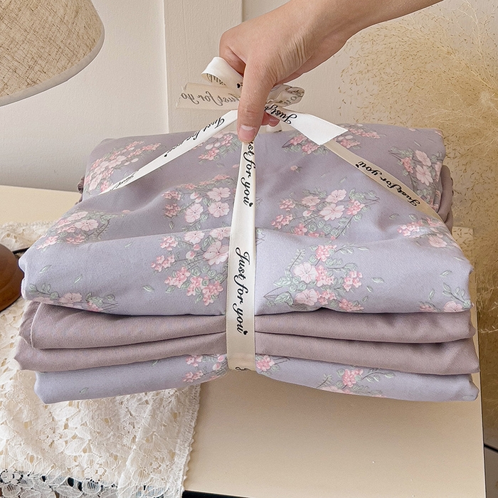 91家纺网 家纺一手货源 找家纺 金梦拉家纺 2025直播爆款全新A类加厚双层纱系列四件套（高版本） 豆蔻