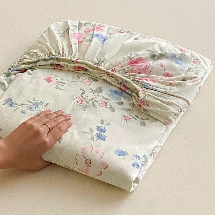 91家纺网 家纺一手货源 找家纺 （优质买家秀 热卖不断货）A类母婴级卡通花卉儿童纯棉全棉床单纯棉全棉床笠全棉纯棉床单床笠三件套-床单 展示图2