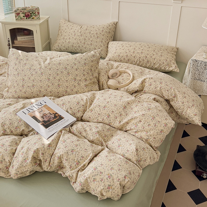 91家纺网 家纺一手货源 找家纺 金梦拉家纺 2025直播爆款全新A类加厚双层纱系列四件套（高版本） 翠薇