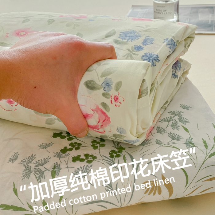 91家纺网 家纺一手货源 找家纺 （优质买家秀 热卖不断货）A类母婴级卡通花卉儿童纯棉全棉床单纯棉全棉床笠全棉纯棉床单床笠三件套-床单 展示图3