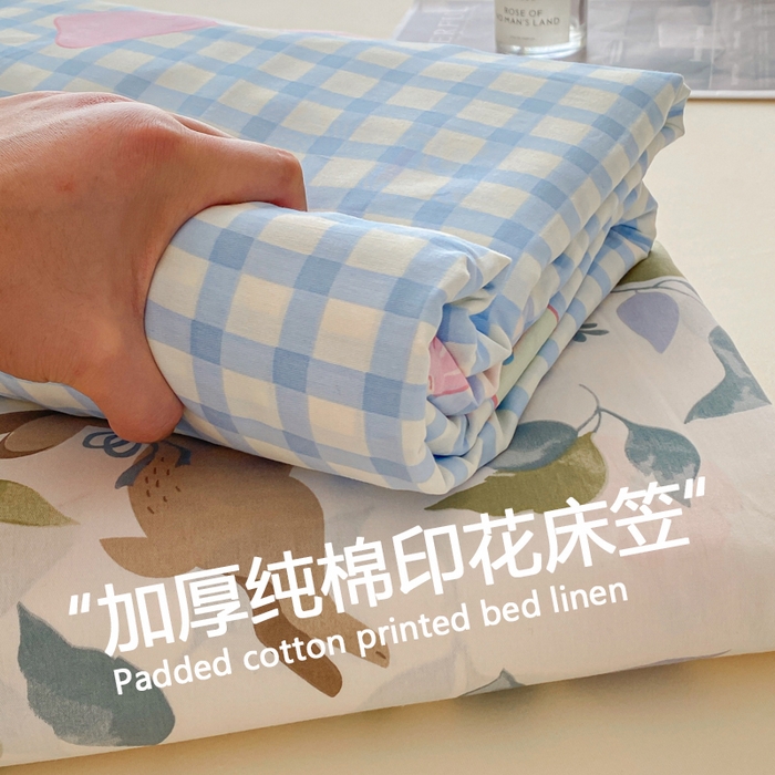91家纺网 家纺一手货源 找家纺 （优质买家秀 热卖不断货）A类母婴级卡通花卉儿童纯棉全棉床单纯棉全棉床笠全棉纯棉床单床笠三件套-床单 展示图3