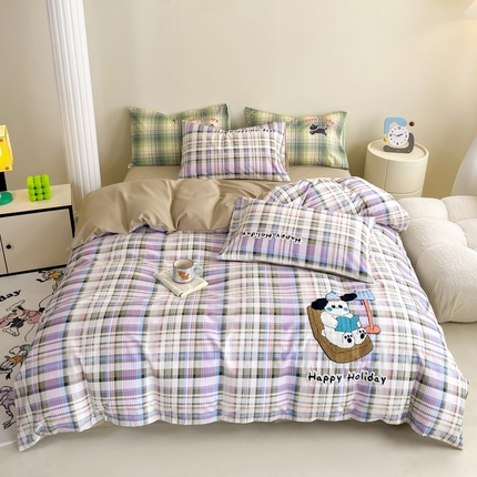 91家纺网 家纺一手货源 找家纺 （总）沐辰 2025新款全棉13372印加绣四件套