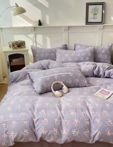 91家纺网 家纺一手货源 找家纺 金梦拉家纺 2025直播爆款全新A类加厚双层纱系列四件套（高版本） 豆蔻