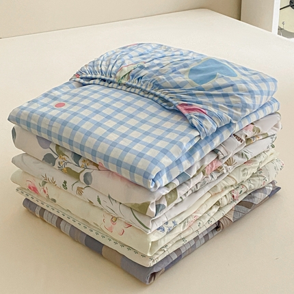 91家纺网 家纺一手货源 找家纺 （总）（优质买家秀 热卖不断货）A类母婴级卡通花卉儿童纯棉全棉床单纯棉全棉床笠全棉纯棉床单床笠三件套-床单