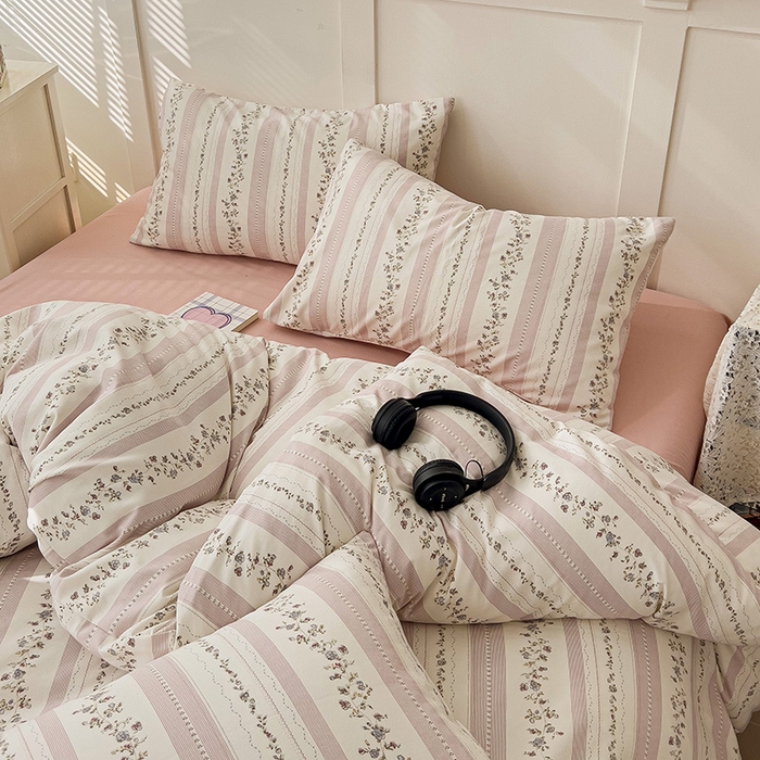 91家纺网 家纺一手货源 找家纺 金梦拉家纺 2025直播爆款全新A类加厚双层纱系列四件套（高版本） 花田错