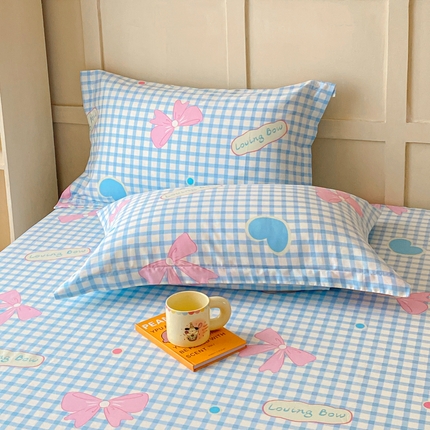 91家纺网 家纺一手货源 找家纺 （总）（优质买家秀 热卖不断货）A类母婴级卡通花卉儿童纯棉全棉床单纯棉全棉床笠全棉纯棉床单床笠三件套-床单