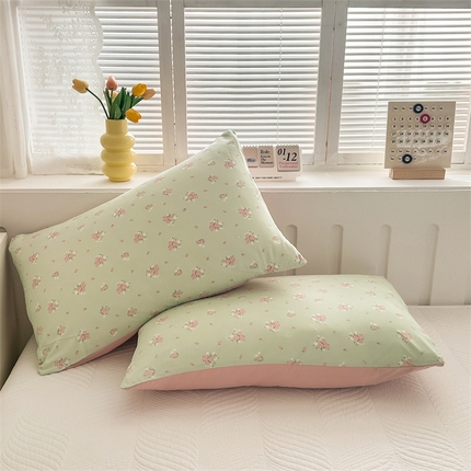 多品家纺 2025新款花卉系列超柔水洗棉枕套 半夏