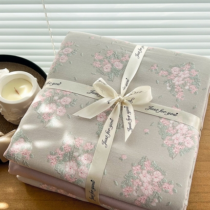 91家纺网 家纺一手货源 找家纺 （总）优选 2025加厚针织棉双层纱四件套小碎花被套床单床笠款学生三件套新款直播爆款（第二批）【提供买家秀】