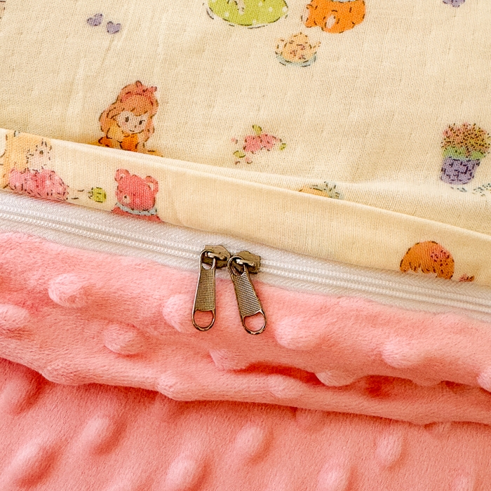 91家纺网 家纺一手货源 找家纺 （总）千朵 2025新款豆豆绒双层纱四件套