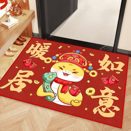 91家纺网 家纺一手货源 找家纺 （总）卡初家居（原微来） 2025新款贺岁款水晶绒地垫