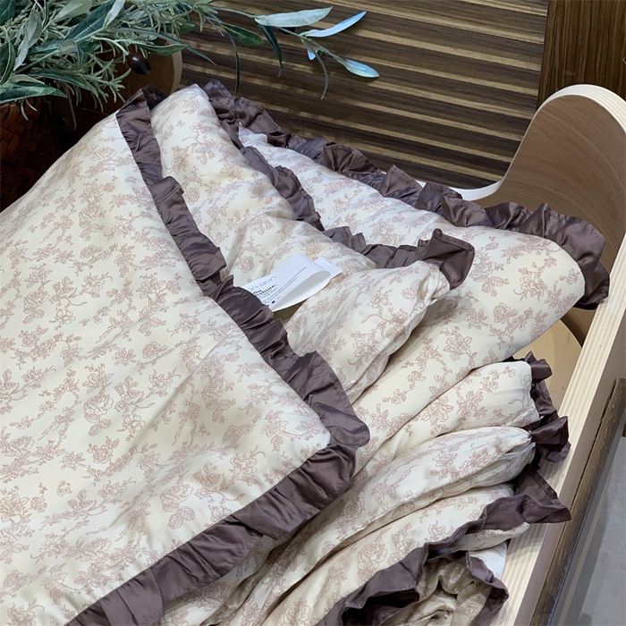 91家纺网 家纺一手货源 找家纺 汇庭 2025新款2024新款·铂金雅棉春秋系列嘉里咖