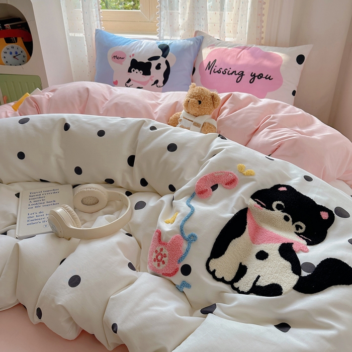 91家纺网 家纺一手货源 找家纺 （总）美乐迪家纺 2025新款全棉绣花毛巾绣四件套