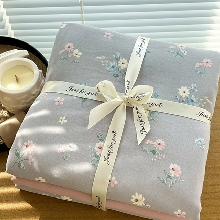 91家纺网 家纺一手货源 找家纺 （总）优选 2025加厚针织棉双层纱四件套小碎花被套床单床笠款学生三件套新款直播爆款（第一批）【提供买家秀】