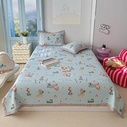 91家纺网 家纺一手货源 找家纺 （总）源舜家纺 2025新款无弹针织棉床盖三件套