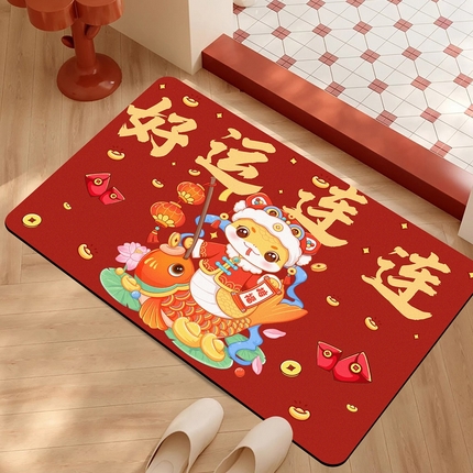 91家纺网 家纺一手货源 找家纺 （总）卡初家居（原微来） 2025新款贺岁款硅藻泥地垫