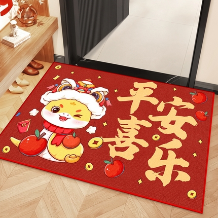 91家纺网 家纺一手货源 找家纺 （总）卡初家居（原微来） 2025新款贺岁款水晶绒地垫