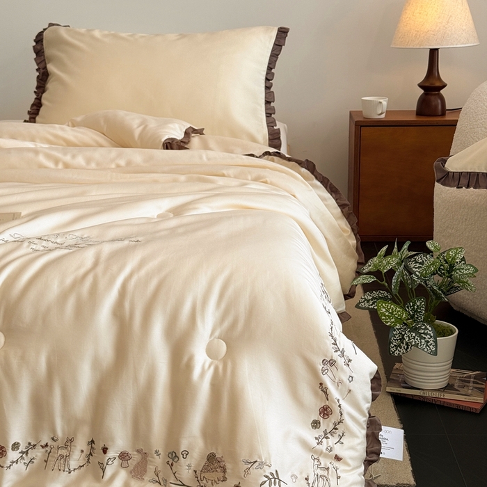 91家纺网 家纺一手货源 找家纺 汇庭 2025新款绿野仙踪春秋系列冬被 裸玉