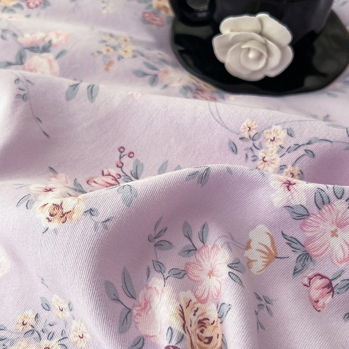 91家纺网 家纺一手货源 找家纺 优选良品  2025针织棉双层纱四件套小碎花被套床单床笠款学生三件套新款直播爆款（第一批）朴雅