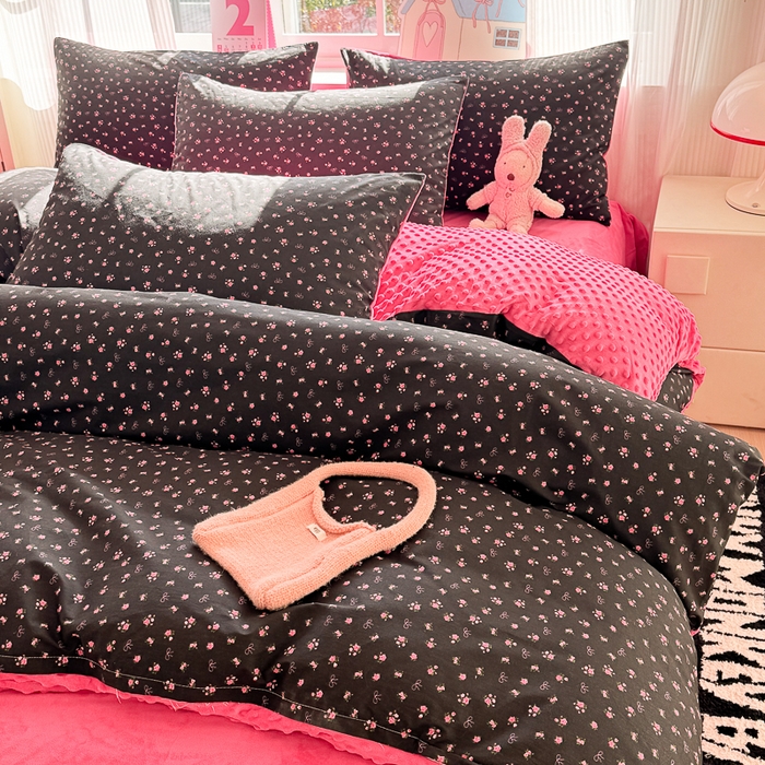 91家纺网 家纺一手货源 找家纺 千朵 2025新款全棉加豆豆绒四件套 恋歌