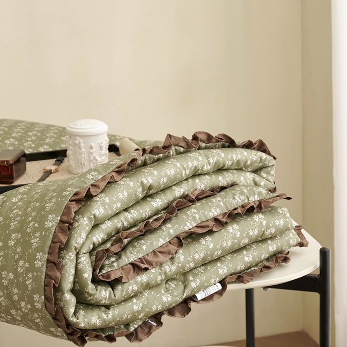 91家纺网 家纺一手货源 找家纺 汇庭 2025新款秋冬新款·铂金雅棉春秋系列·棚拍 苏美尔绿