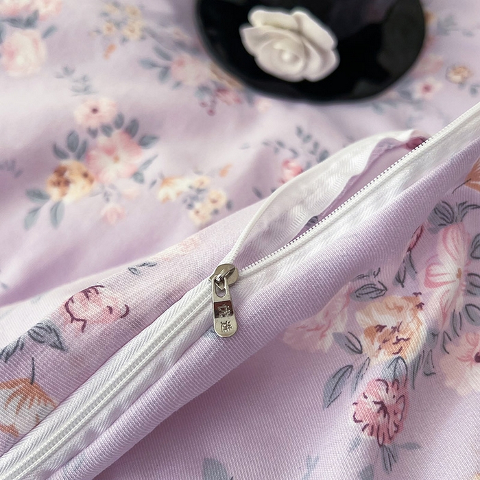 91家纺网 家纺一手货源 找家纺 优选良品  2025针织棉双层纱四件套小碎花被套床单床笠款学生三件套新款直播爆款（第一批）朴雅