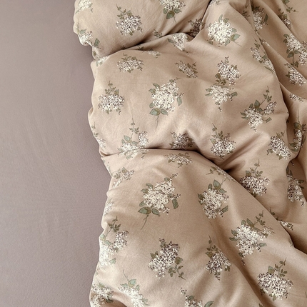 91家纺网 家纺一手货源 找家纺 优选 2024针织棉双层纱四件套小碎花被套床单床笠款学生三件套新款直播爆款 花荣