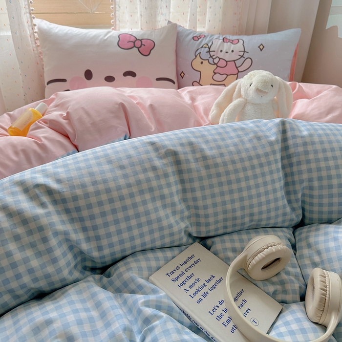 91家纺网 家纺一手货源 找家纺 美乐迪家纺 2025新款全棉绣花毛巾绣四件套 猫咪的房子