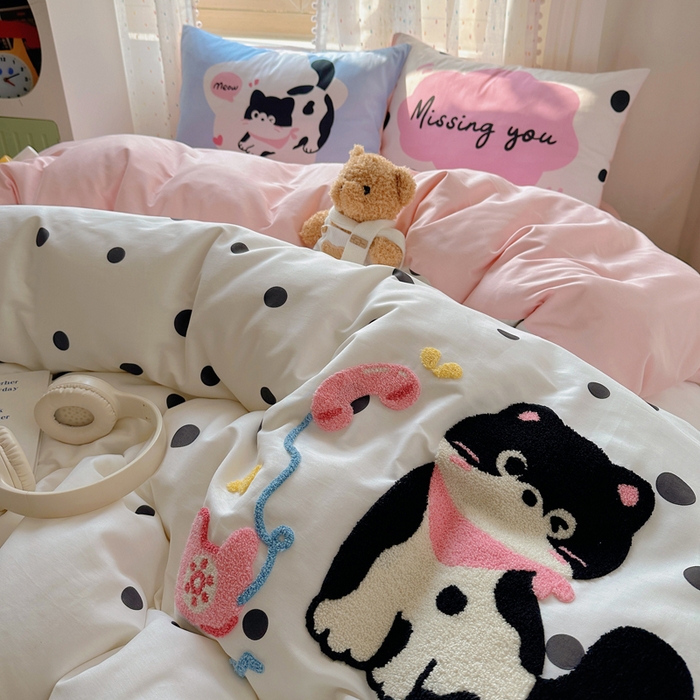 91家纺网 家纺一手货源 找家纺 （总）美乐迪家纺 2025新款全棉绣花毛巾绣四件套