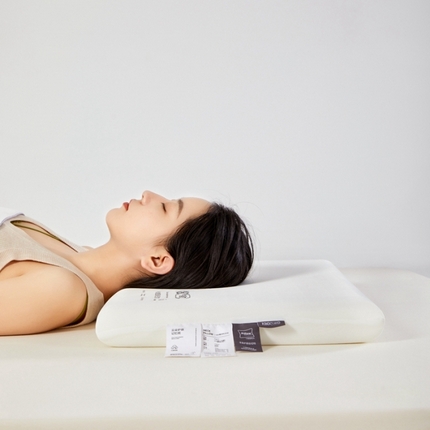 91家纺网 家纺一手货源 找家纺 （总）麦肯锡 2024新款K80气凝枕慢回弹记忆枕-模特