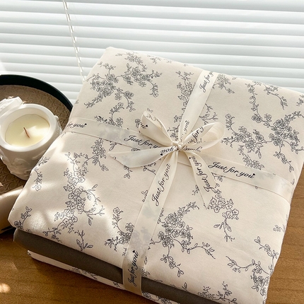 91家纺网 家纺一手货源 找家纺 （总）优选 2025加厚针织棉双层纱四件套小碎花被套床单床笠款学生三件套新款直播爆款（第二批）【提供买家秀】