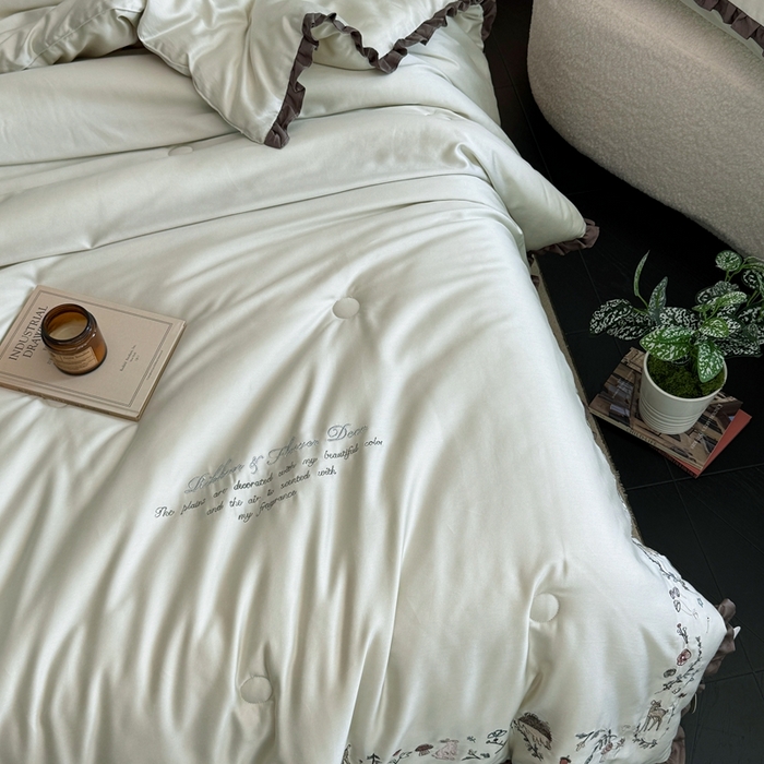 91家纺网 家纺一手货源 找家纺 汇庭 2025新款绿野仙踪春秋系列冬被 青石灰