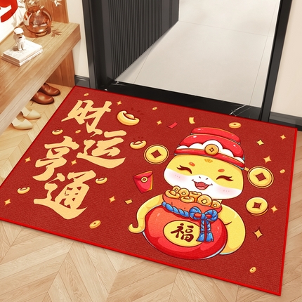 91家纺网 家纺一手货源 找家纺 （总）卡初家居（原微来） 2025新款贺岁款水晶绒地垫