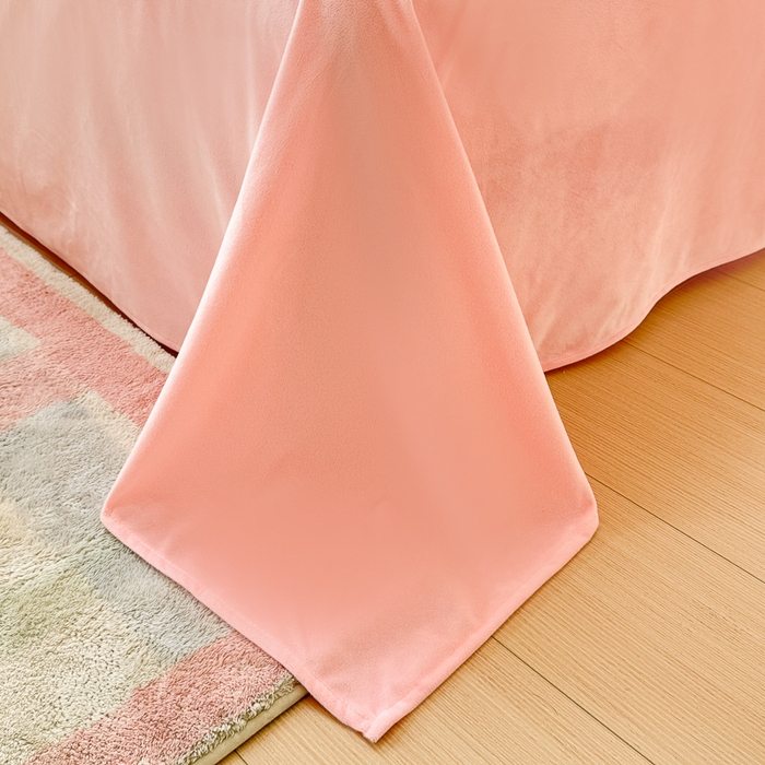 91家纺网 家纺一手货源 找家纺 千朵 2025新款棉加豆豆绒毛毛球边四件套 乐园