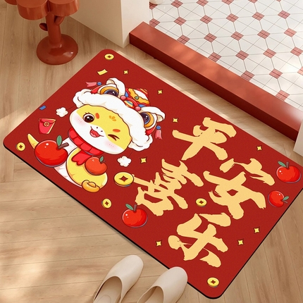 91家纺网 家纺一手货源 找家纺 （总）卡初家居（原微来） 2025新款贺岁款硅藻泥地垫