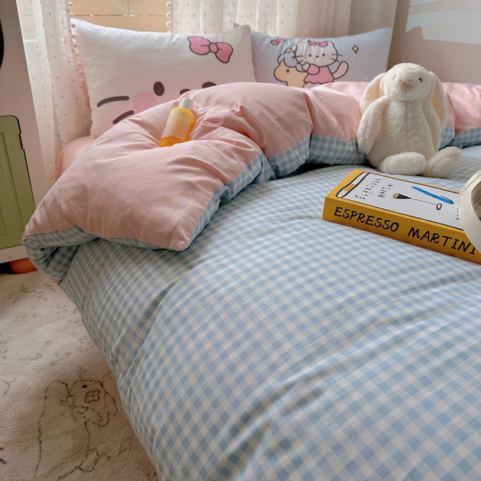 91家纺网 家纺一手货源 找家纺 美乐迪家纺 2025新款全棉绣花毛巾绣四件套 猫咪的房子