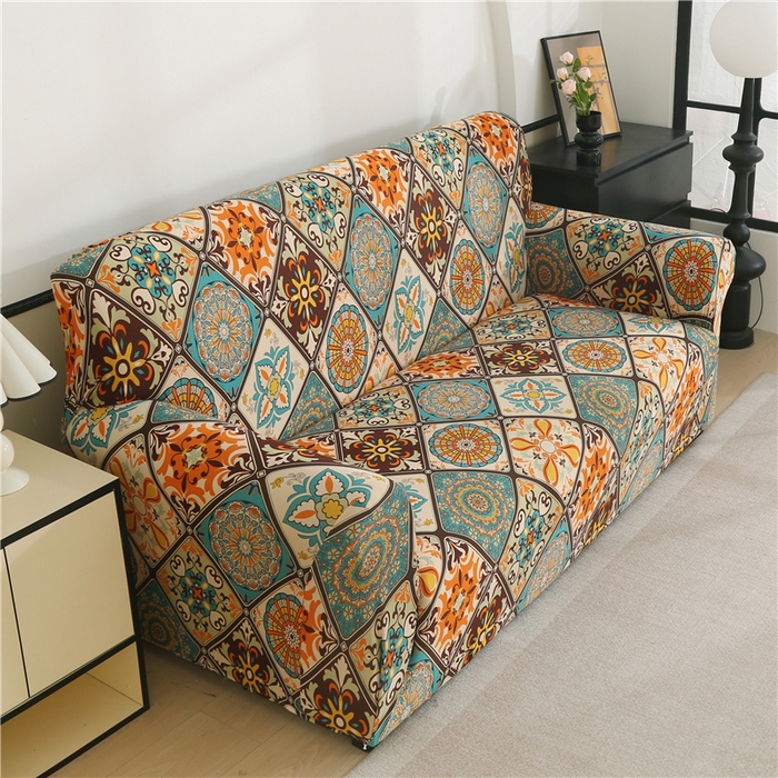 91家纺网 家纺一手货源 找家纺 雅竹家纺 牛奶丝印花沙发套 海棠