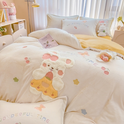 91家纺网 家纺一手货源 找家纺 （总）斯尔顿 2025新款全消光贴布绣四件套