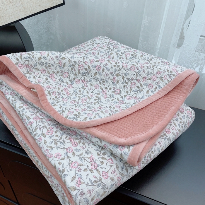 91家纺网 家纺一手货源 找家纺 暖居 2025新款砂洗棉加绒床盖三件套双面两用棉加绒-叠拍图 韩霜