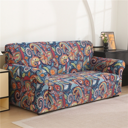 91家纺网 家纺一手货源 找家纺 雅竹家纺 牛奶丝印花沙发套 花海