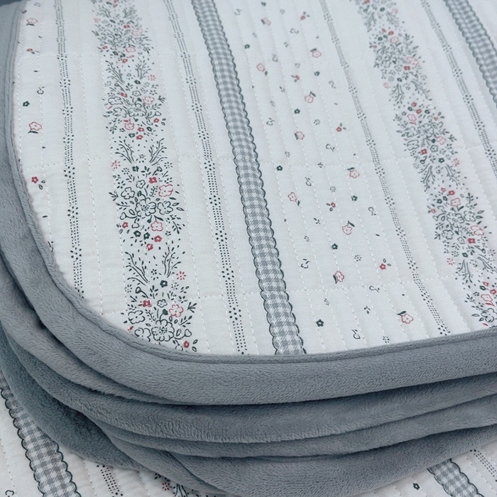 91家纺网 家纺一手货源 找家纺 暖居 2025新款砂洗棉加绒床盖三件套双面两用棉加绒-叠拍图 灰宵