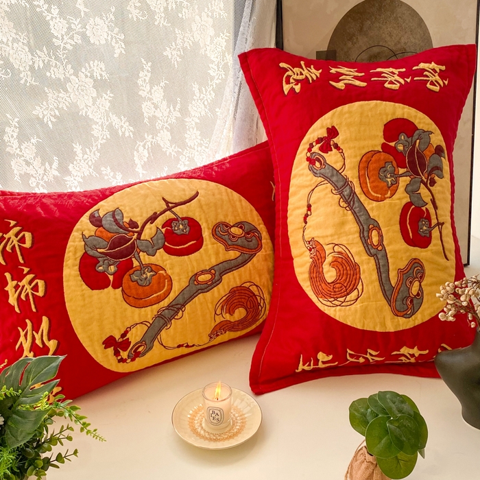 91家纺网 家纺一手货源 找家纺 美宜家 2025高档喜庆大红纯棉情侣枕巾加大加厚 事事如意