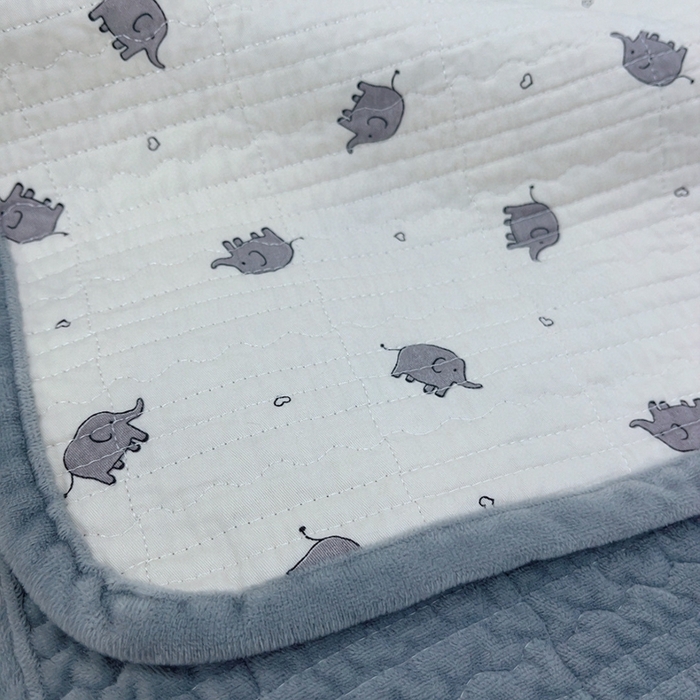 91家纺网 家纺一手货源 找家纺 暖居 2025新款砂洗棉加绒床盖三件套双面两用棉加绒-叠拍图 小象