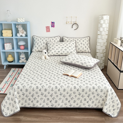 茉夕家纺 2025新款跑量款双面纯棉印花水洗床盖 楼兰