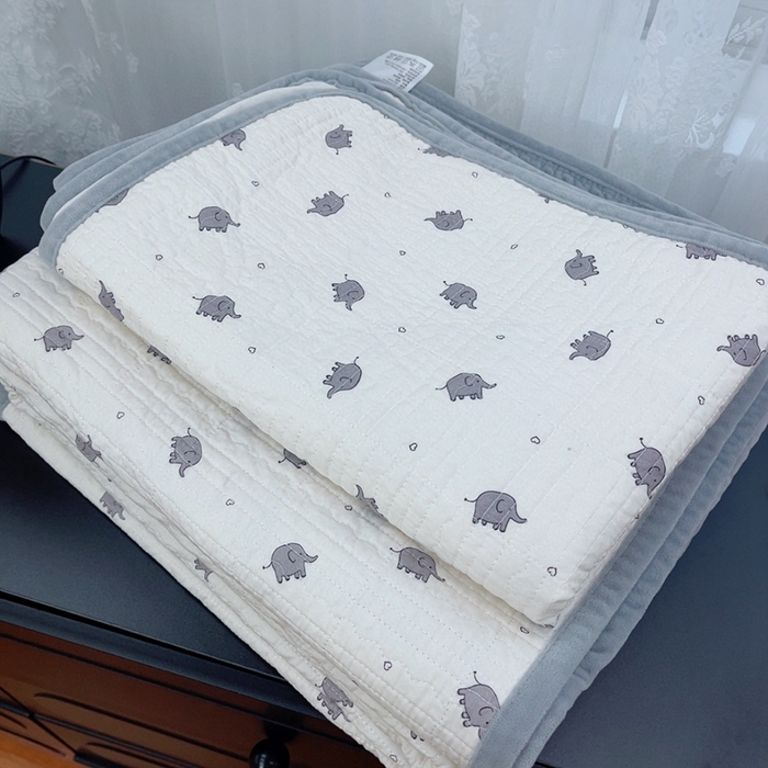 91家纺网 家纺一手货源 找家纺 暖居 2025新款砂洗棉加绒床盖三件套双面两用棉加绒-叠拍图 小象