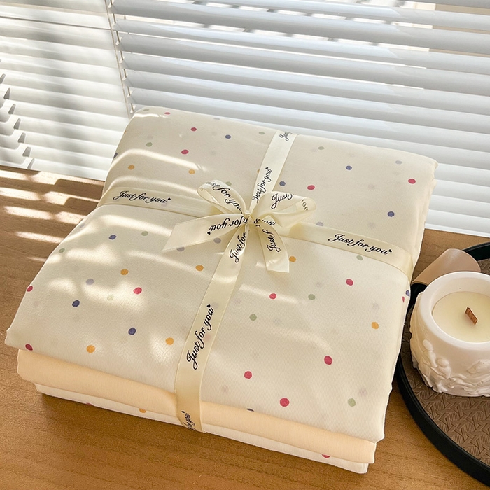 91家纺网 家纺一手货源 找家纺 （总）暖芯优选 2025新款针织棉双层纱四件套小碎花被套床单床笠款学生三件套新款直播热款-叠拍图-系列一