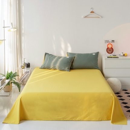 91家纺网 家纺一手货源 找家纺 （总）雅居纺家纺 2025新款全棉素色水洗棉单床单