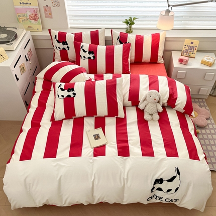 91家纺网 家纺一手货源 找家纺 （总）雅居纺家纺 2025新款全棉拼接贴布绣四件套