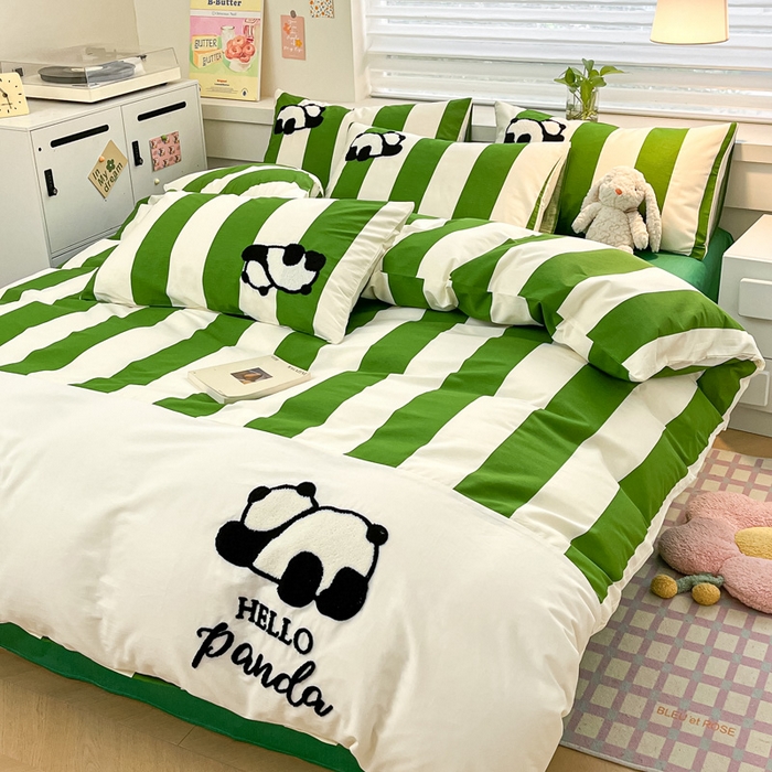 91家纺网 家纺一手货源 找家纺 （总）雅居纺家纺 2025新款全棉拼接贴布绣四件套